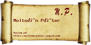 Moltsán Péter névjegykártya